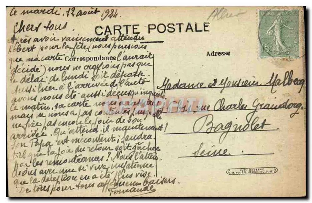 Saint-Ennemond — Castillo de la Bergerie — Lafour, editor - Reverso
