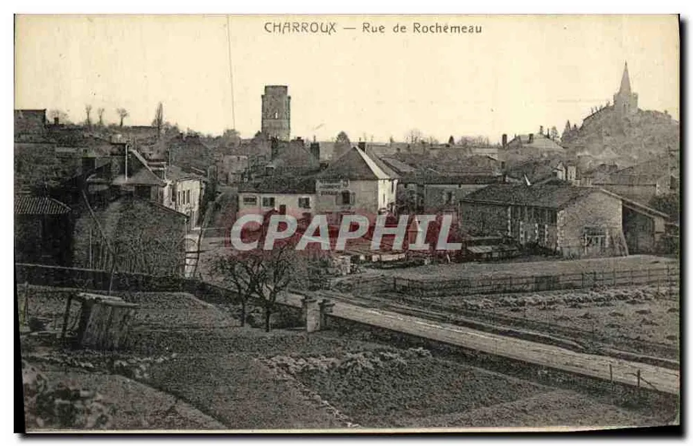Charroux — Rue de Rochémeau — editor não visível - Frente