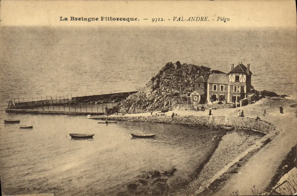 Piégu - Vista pitoresca da costa - Coleção A. Waron, St-Brieuc - Frente
