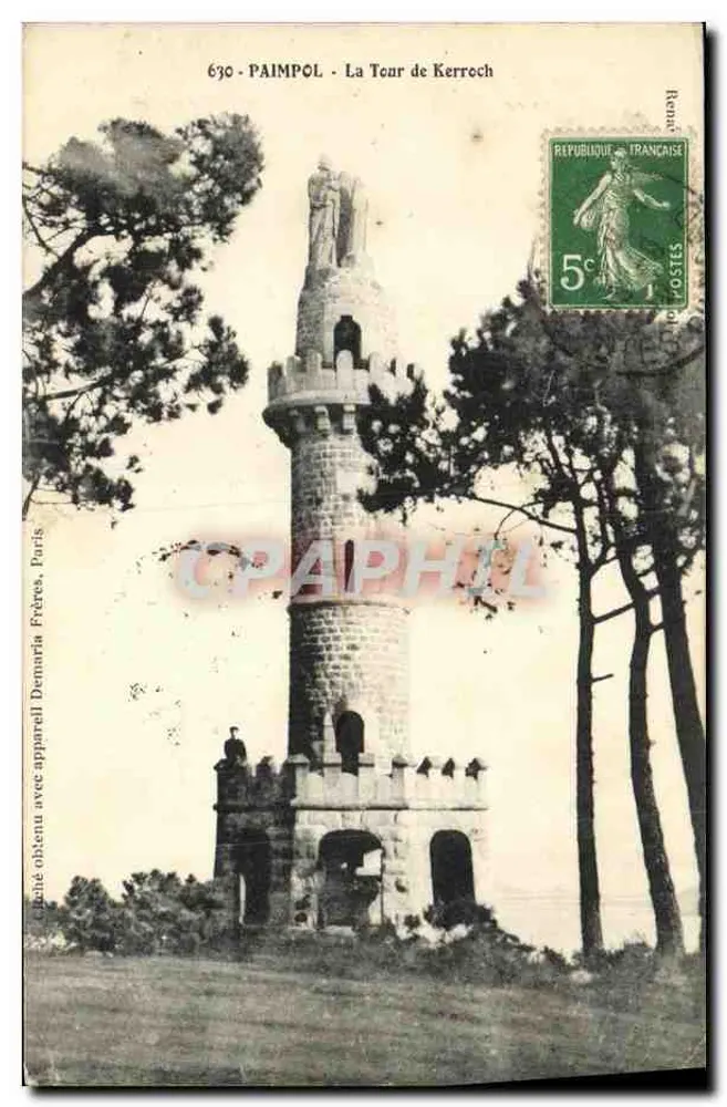 Paimpol - A Torre de Kerroch — editor Denmaria Frères, Paris, n° 630 - Frente