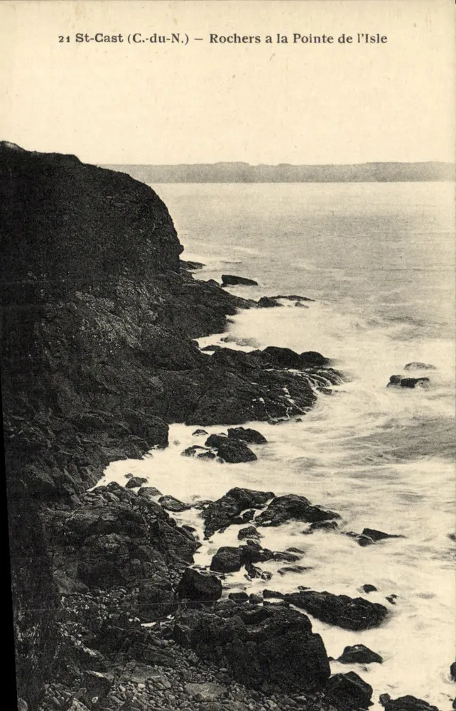 St-Cast (C.-du-N.) — Rocas en la Pointe de l'Isle - Anverso