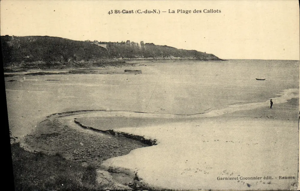 St-Cast (Côtes-du-Nord) — A Praia dos Callots — Garnieret Coconnier éd. - Rennes - Frente
