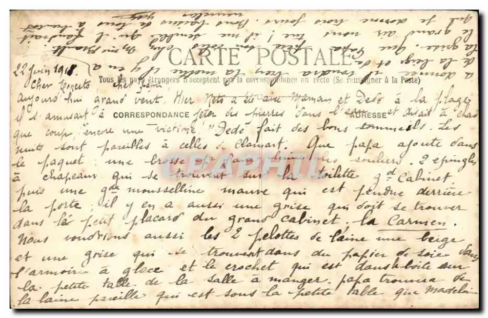 Erquy (C.-du-N.) — Allgemeiner Blick auf den Carroual-Strand — J. Soral, Verleger, Rennes - Rückseite