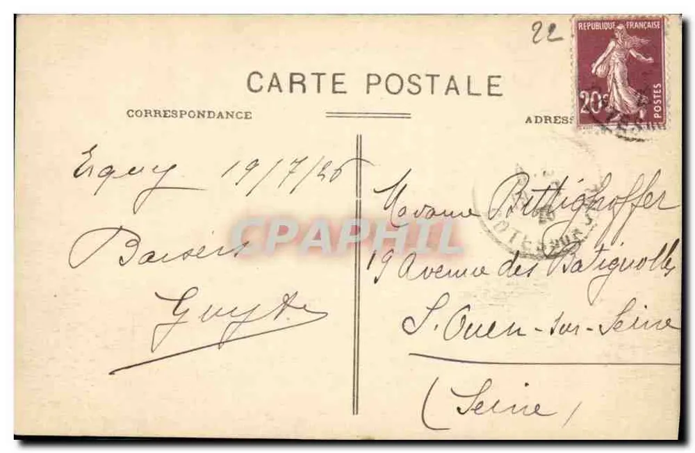 Erquy (C.-du-N.) — Allgemeiner Blick auf den Caroual-Strand — Garnier et Coconnier, Verlag, Rennes - Rückseite