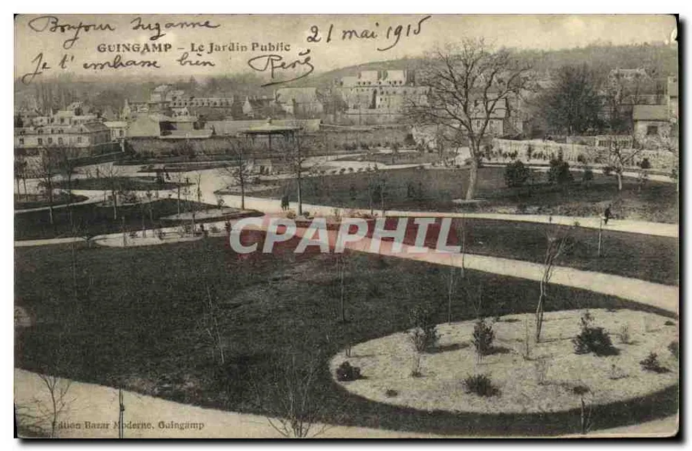 Guingamp — O Jardim Público — Edição Bazar Moderne, Guingamp - Frente