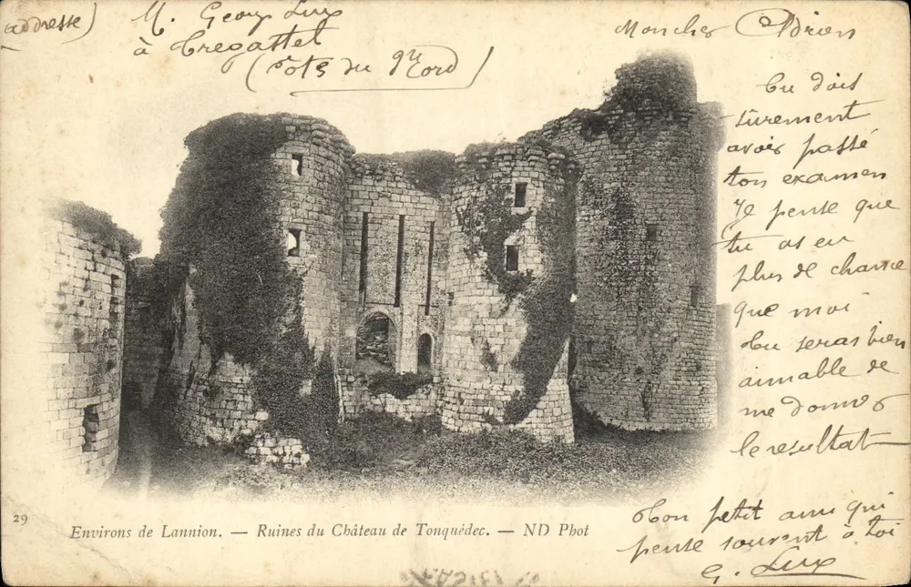 Ruinen des Schlosses Tonquédec — Umgebung von Lannion — ND Phot - Vorderseite