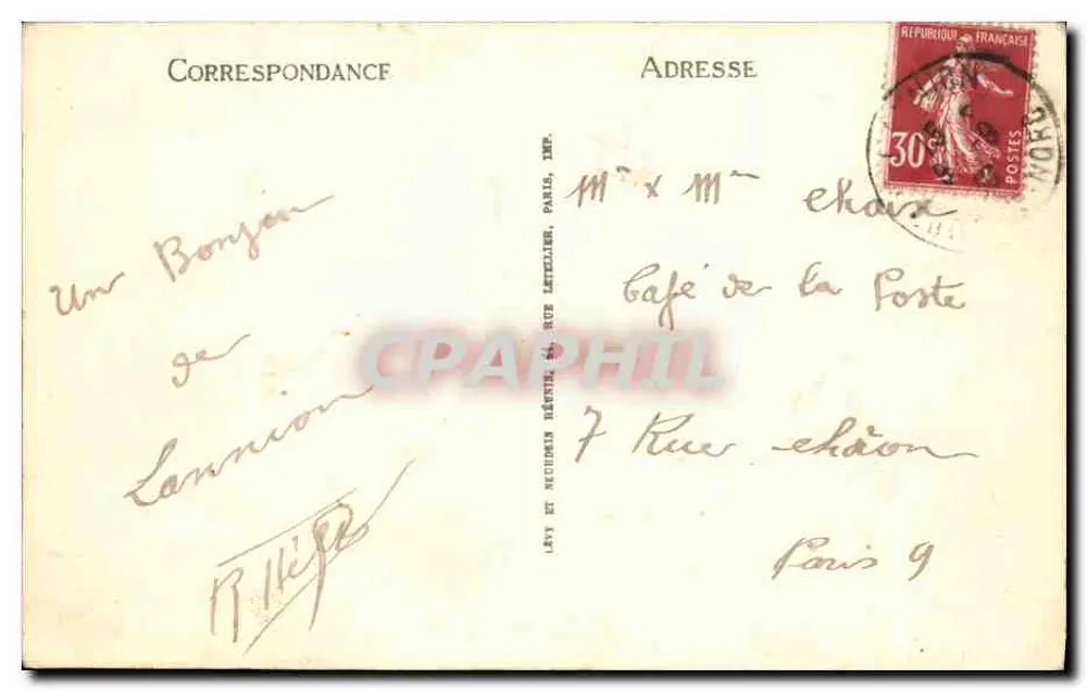 LANNION — Der Hafen — I.L. — Verlag L.I. Nr. 123 - Rückseite