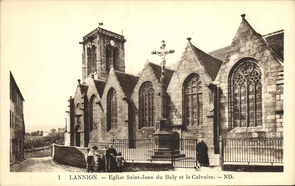 Lannion — Kirche Saint-Jean du Baly und das Calvarium — ND. - Vorderseite