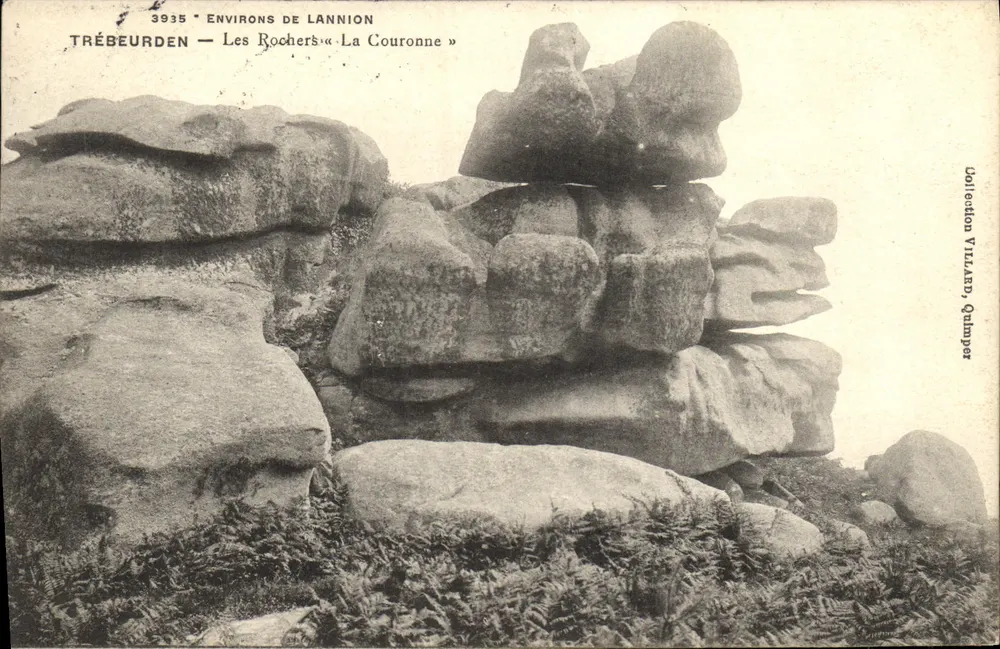 Trébeurden — I Rocci di « La Couronne » — Collezione Villard, Quimper - Recto