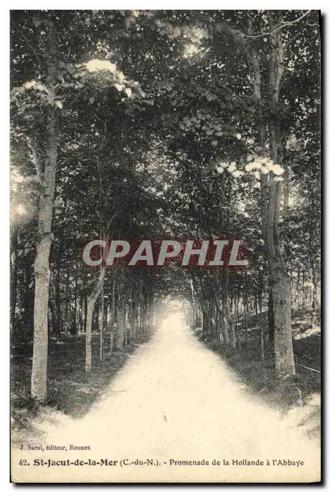 St-Jacut-de-la-Mer (C.-du-N.) — Promenade de la Hollande à l'Abbaye — J. Sorel, Verlag, Rennes, Nr. 42 - Vorderseite