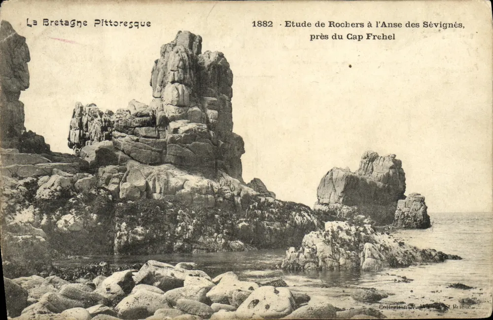 Anse des Sévignés — Studie von Felsen nahe Cap Fréhel — La Bretagne Pittoresque - Vorderseite