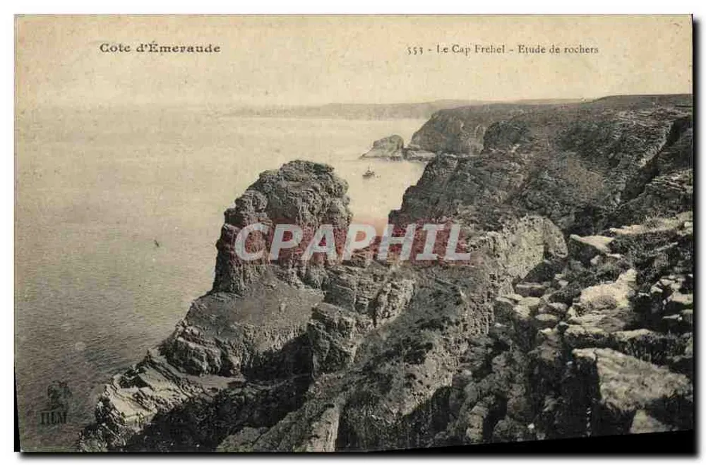 Costa da Esmeralda — O Cabo Fréhel — Estudo de rochas — H. Le Maillet, editor, Saint-Malo - Frente