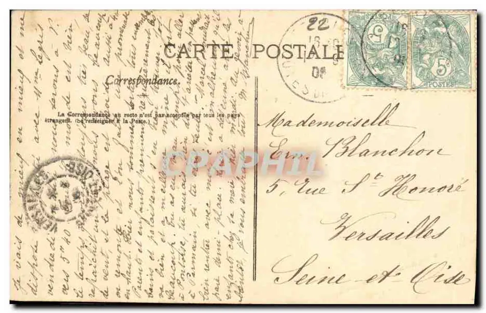 Étables (Côtes-du-Nord) — O Castelo de Robien — J.-P. Durat, ed. fot. Saint-Quay - Verso