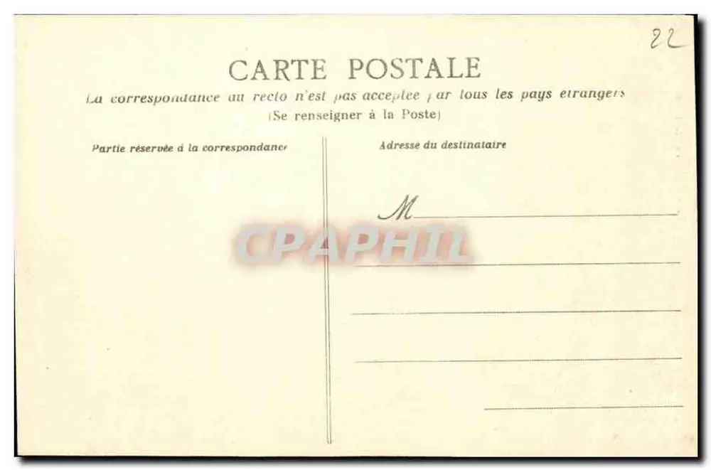 Étables-les-Grottes — Hotel de la Plage et de Belle-Vue — Mangel, phot.-édit., Binic - Rückseite