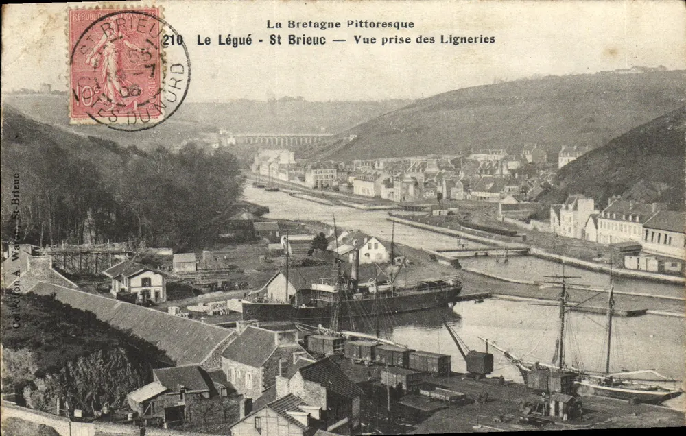 Le Légué - St Brieuc — Vue prise des Ligneries — éditeur A. Wavon, St-Brieuc, n°210 - Vorderseite