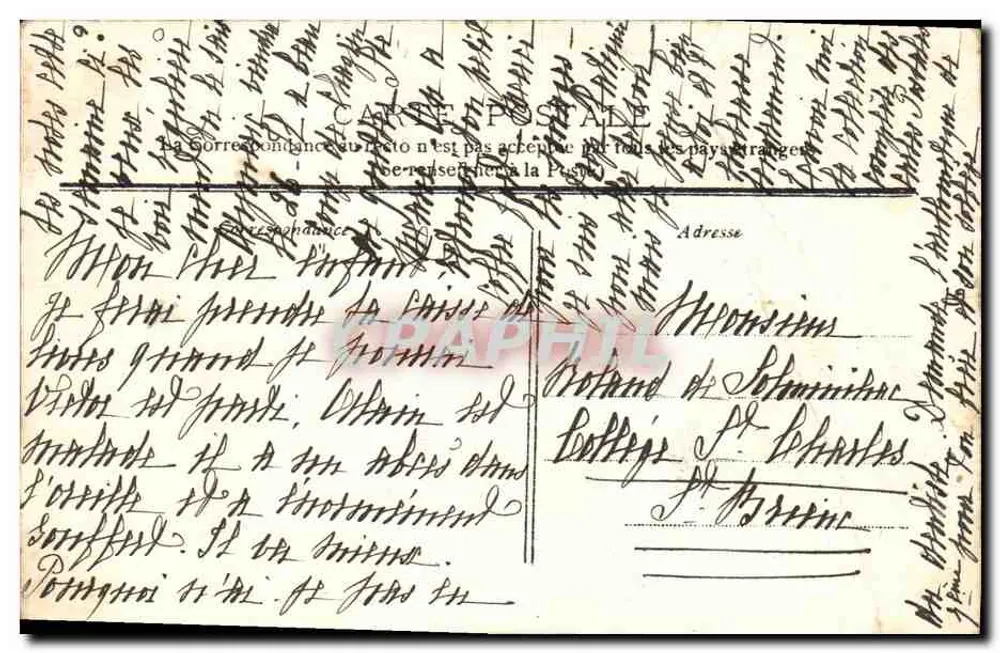 Le Légué - St Brieuc — Vue prise des Ligneries — éditeur A. Wavon, St-Brieuc, n°210 - Rückseite