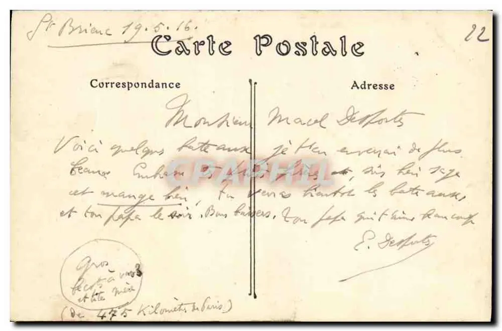 Saint-Brieuc — O Porto do Légué — Société d'Édition Rennes, n° 176 - Verso