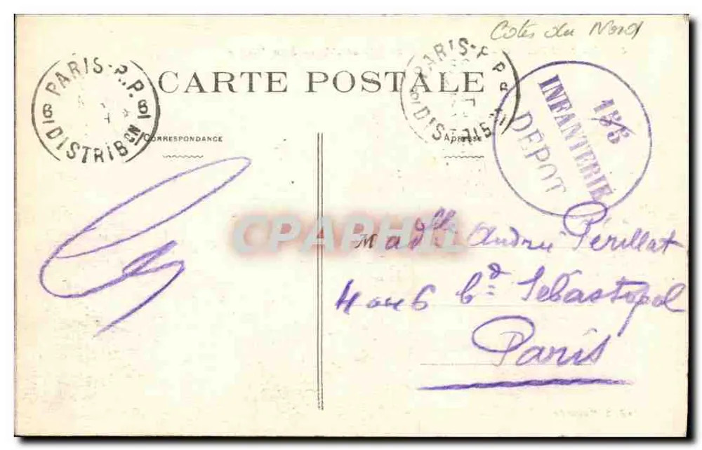 St-BRIEUC - La Pointe à l'Aigle und l'Anse à la Vierge — Coll. E. Hamonic - Rückseite