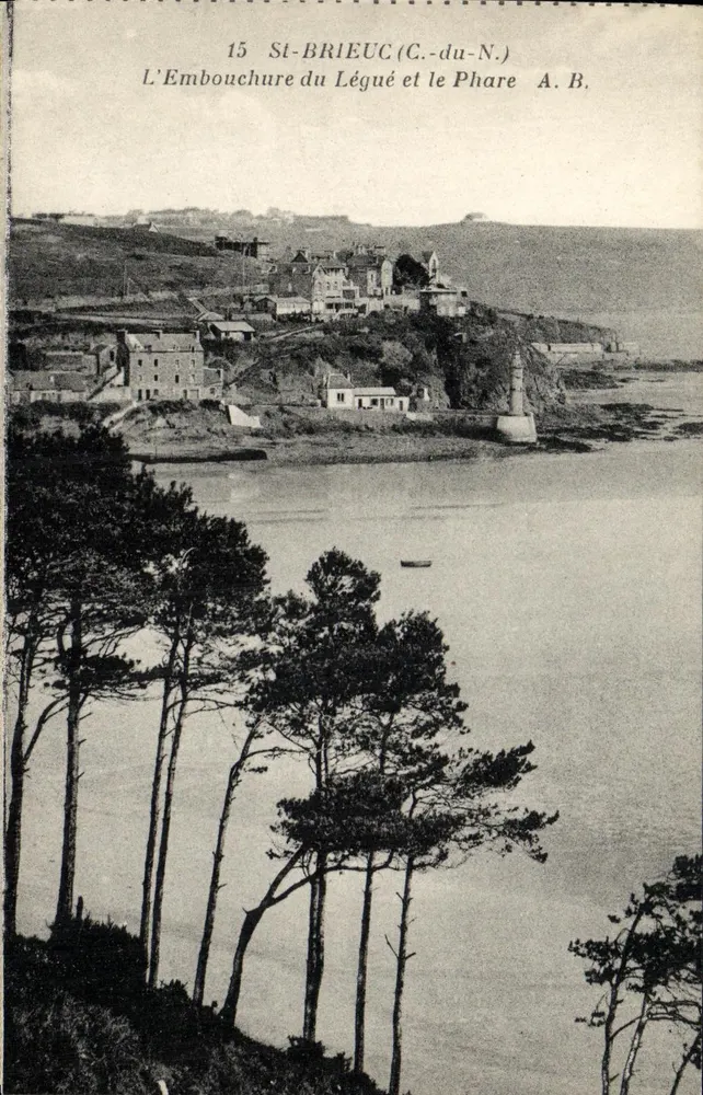 A Embocadura do Légué e o Farol — St-Brieuc (C.-du-N.) — Fototipia A. Bruel, Angers - Frente