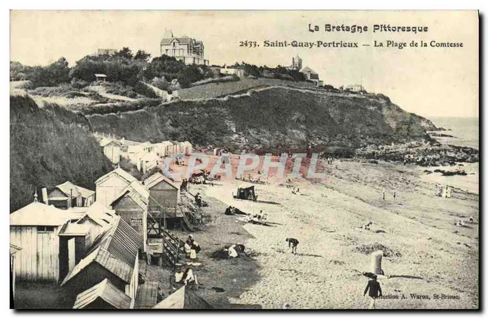 Saint-Quay-Portrieux — La Plage de la Comtesse — Edition A. Waron, St-Brieuc - Vorderseite