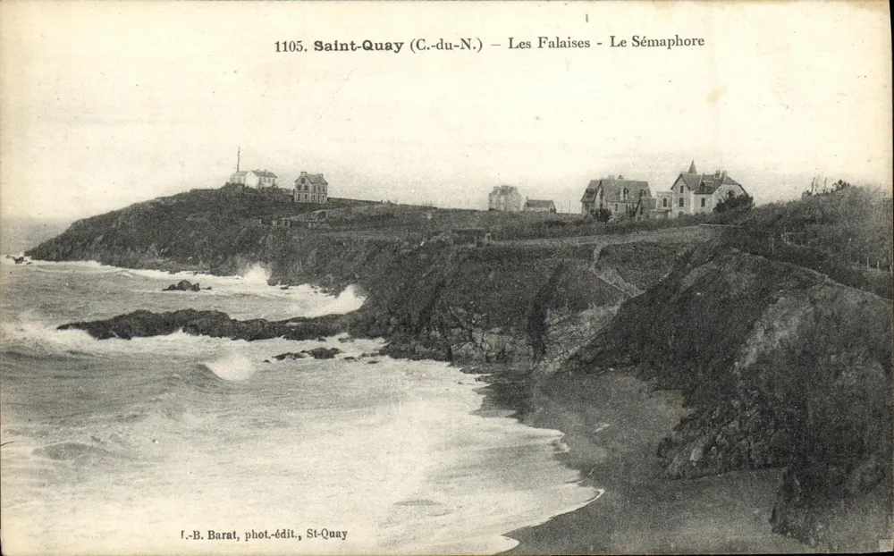 Saint-Quay (C.-du-N.) — Die Klippen — Le Sémaphore — f.-B. Barat, phot.-publ., St-Quay - Vorderseite