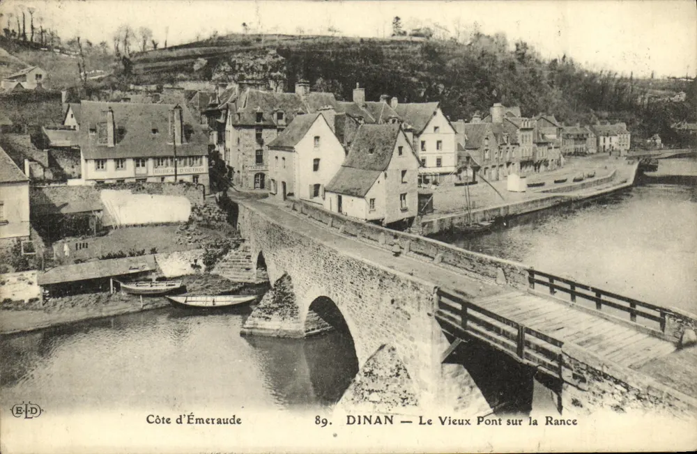 Dinan — Der Alte Brücke über die Rance — Côte d'Émeraude — Verlag ELD, Nr. 89 - Vorderseite