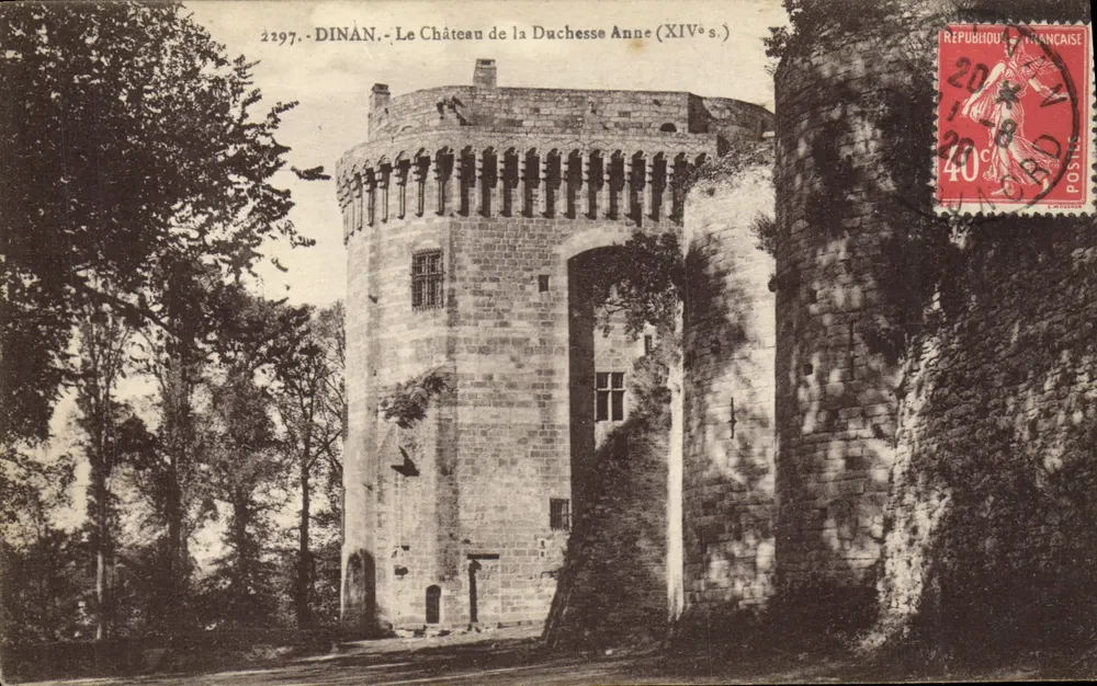 Dinan - O Castelo da Duquesa Ana (século XIV) — editor Laurent-Néret, n° 2297 - Frente