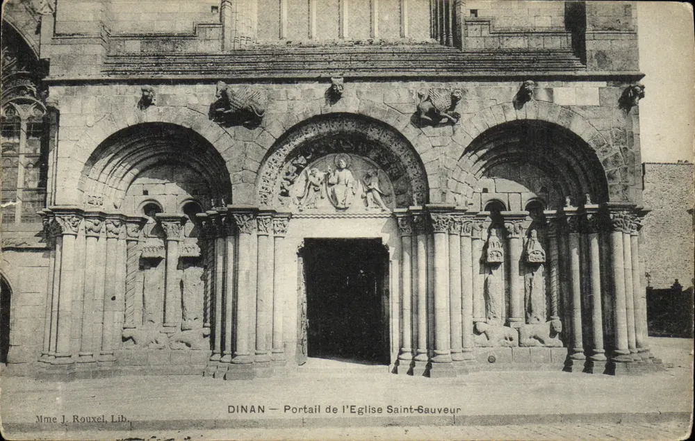 Dinan — Portal der Kirche Saint-Sauveur — Mme J. Rouxel, Verlag - Vorderseite