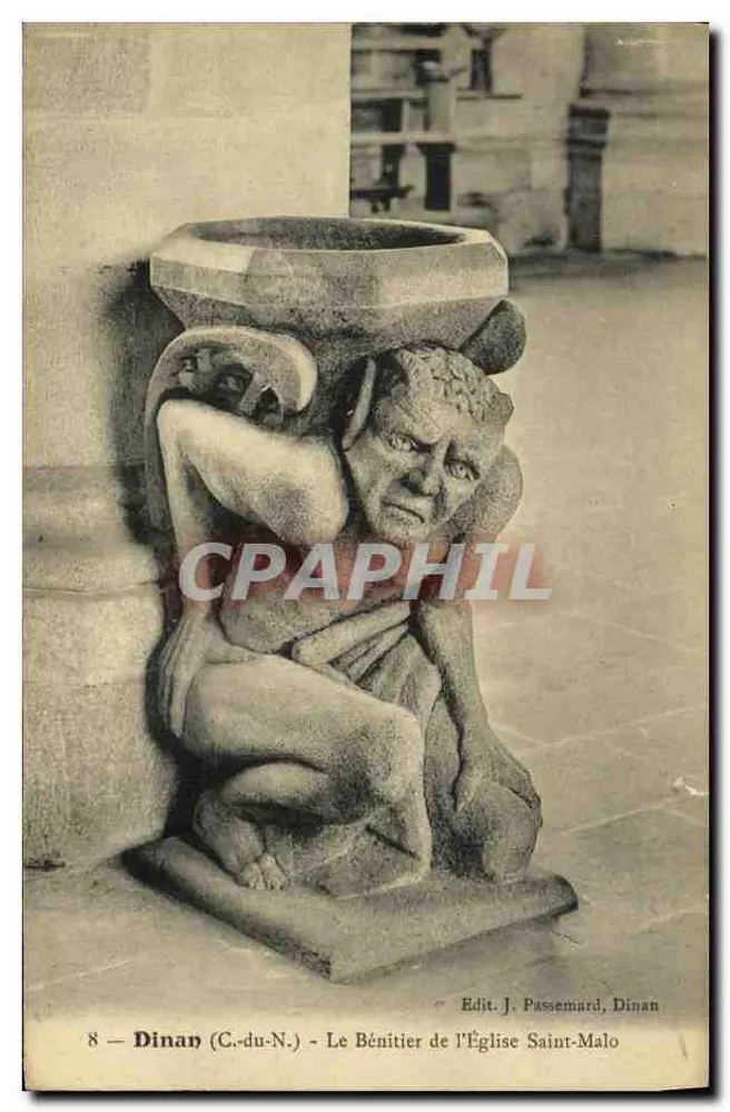 Dinan (C.-du-N.) - Das Taufbecken der Kirche Saint-Malo — Edit. J. Passemand, Dinan - Vorderseite