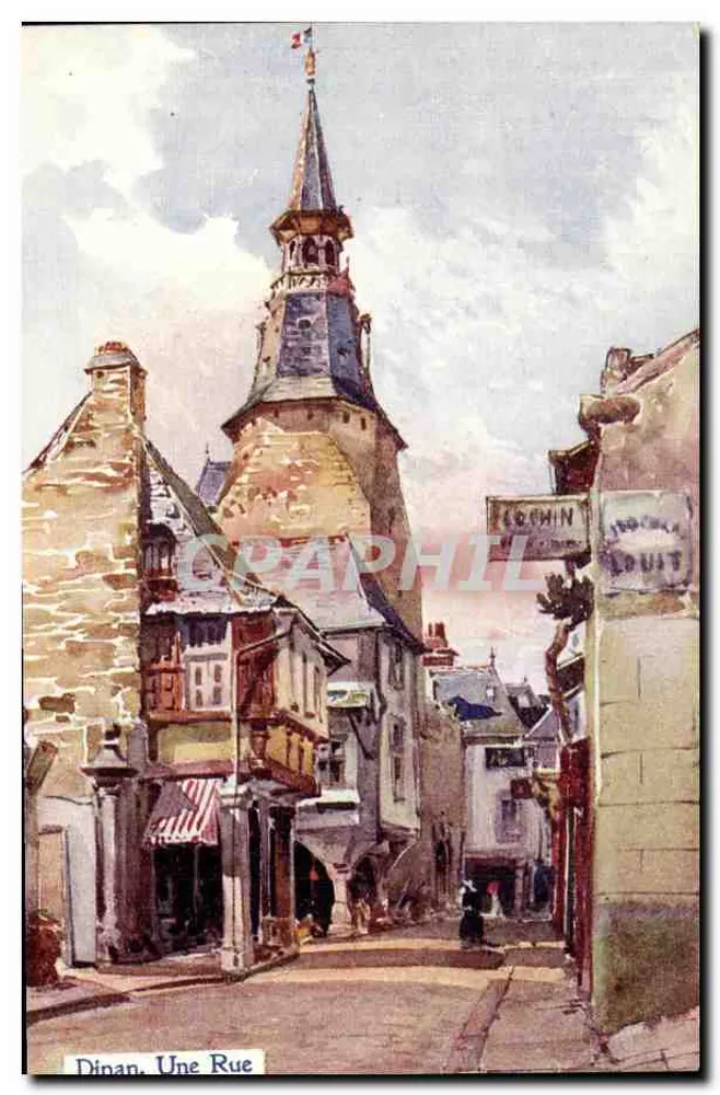 Dinan, Uma Rua — vista da torre da Relógio — editor L&M - Frente