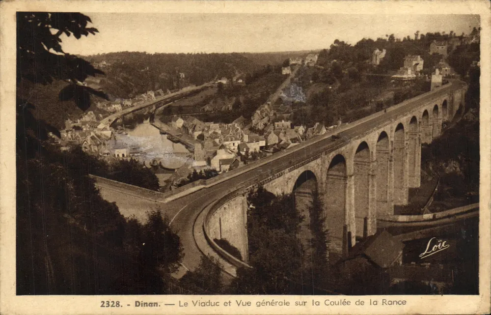 Dinan — Le Viaduc et Vue générale sur la Coulée de la Rance — Édition Menny Rennes n°2328 - Vorderseite