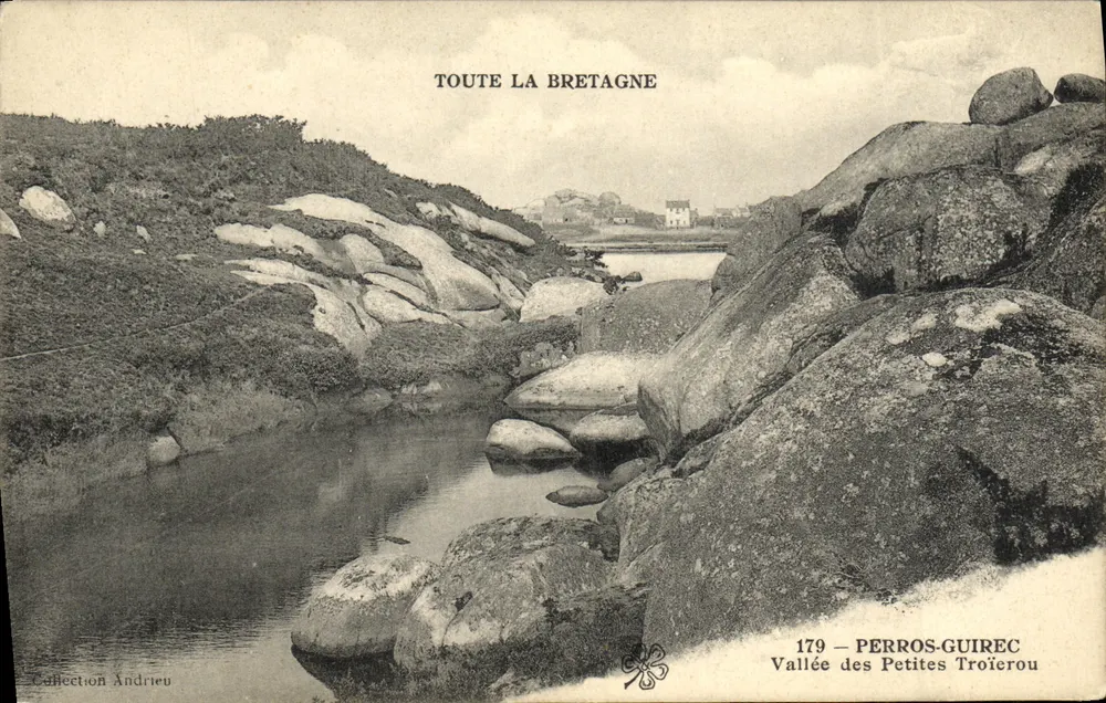 Valle de las Pequeñas Troïerou — Perros-Guirec — Colección Andrieu, n°179 - Anverso