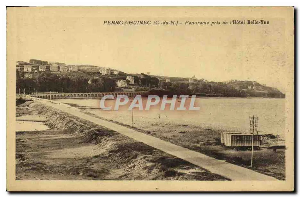 Perros-Guirec (C.-du-N.) - Panorama vom Hôtel Belle-Yue - Vorderseite