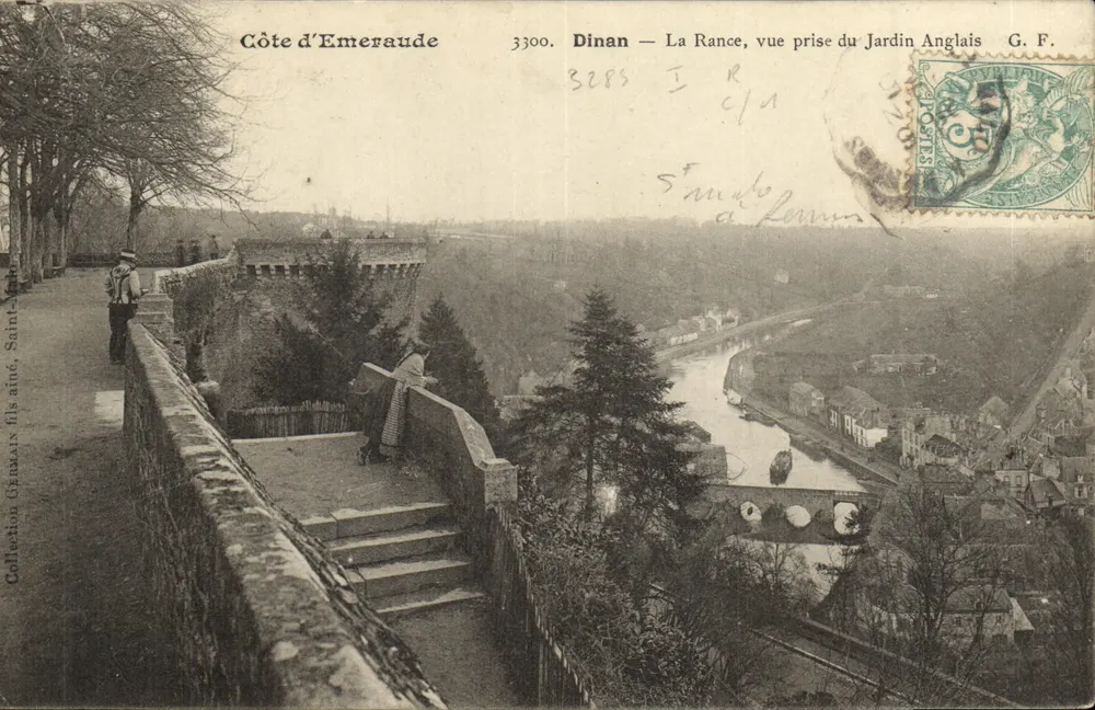Dinan — La Rance, Aussicht vom Englischen Garten — G.F. Verlag - Vorderseite