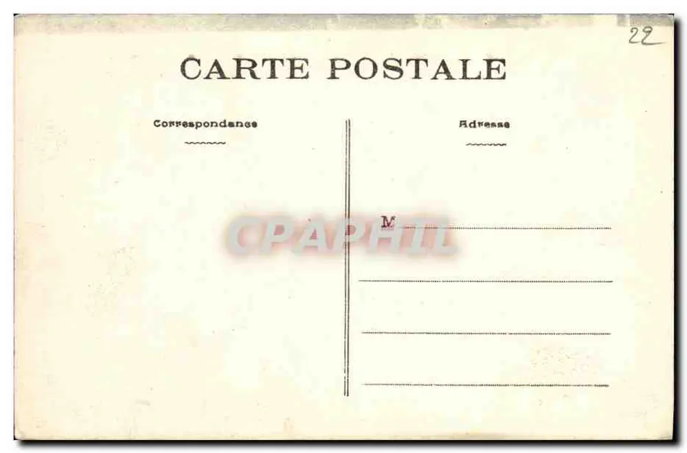 Innenraum der Kapelle La Clarté - Das Taufbecken — Phototypie VASSELLIER, Nantes - Rückseite