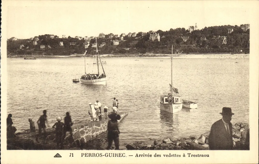 Perros-Guirec — Ankunft der Motorboote am Trestraou — n°71 - Vorderseite