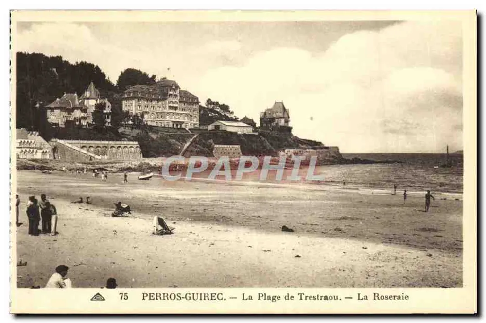 Perros-Guirec — Strand von Trestraou — La Roseraie — n°75 - Vorderseite