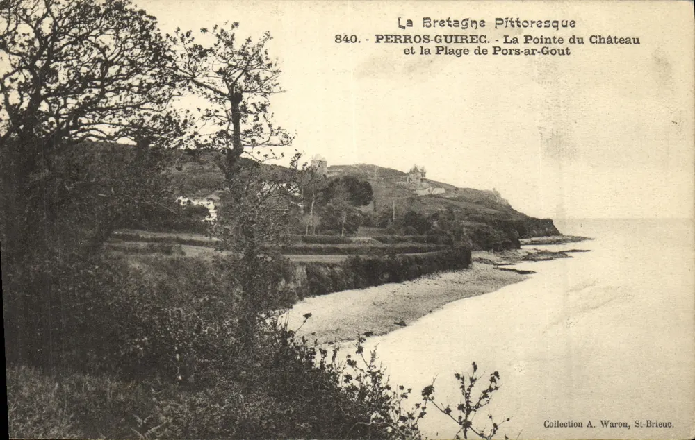 Perros-Guirec - Pointe du Château und Pors-ar-Gout-Strand — Sammlung A. Waron, St-Brieuc - Vorderseite