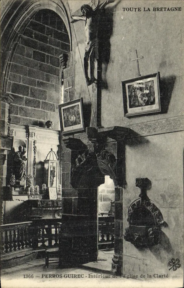 Innenansicht der Kirche der Clarté — Perros-Guirec — Toute la Bretagne, n°1366 - Vorderseite