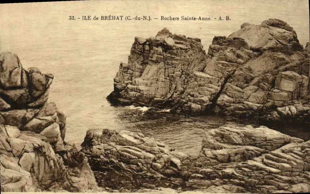 Ilha de Bréhat (C.-du-N.) — Rochas Sainte-Anne — A. B. - Frente