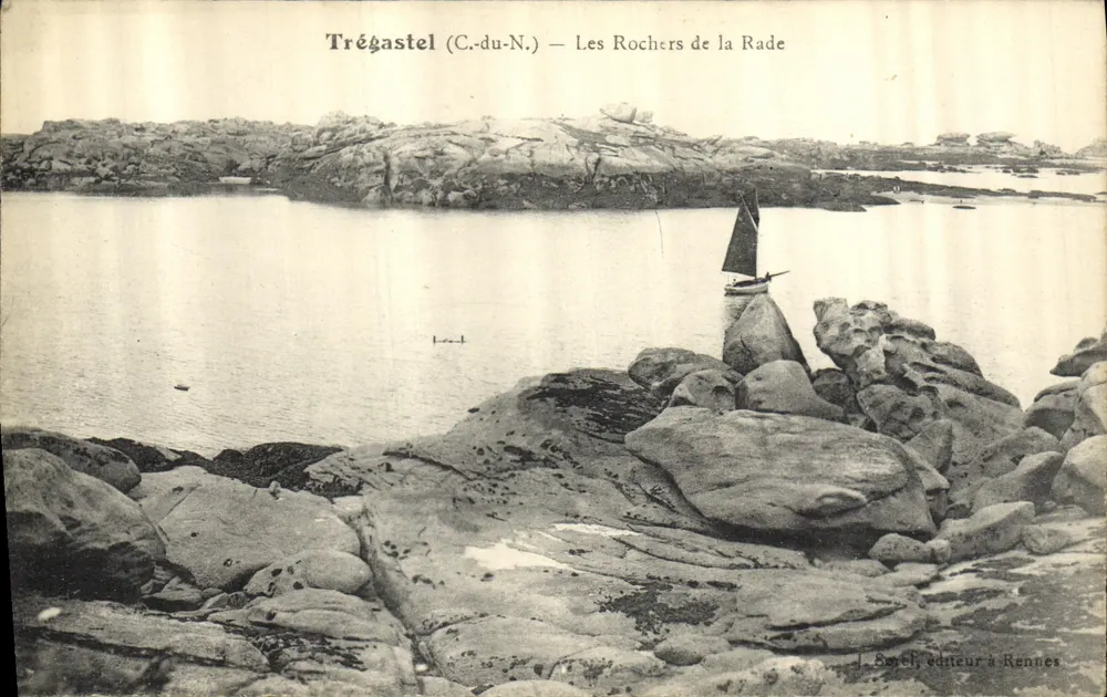 Trégastel (C.-du-N.) — Os Rochos da Rade — J. Smetel, editor em Rennes - Frente