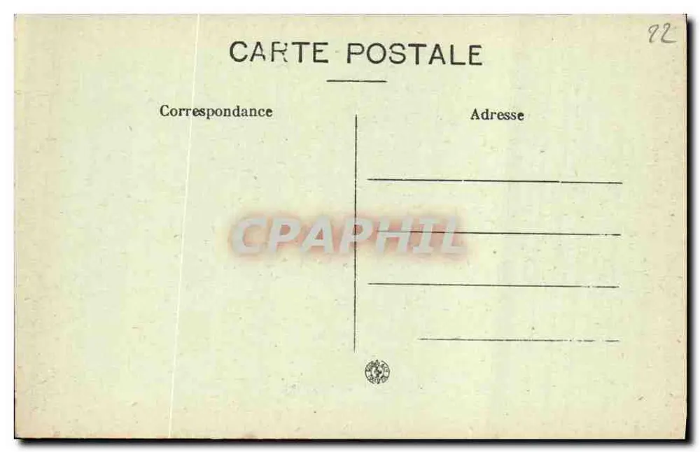 Trégastel — A Praia com maré baixa — J. Sorel, editado por Rennes - Verso