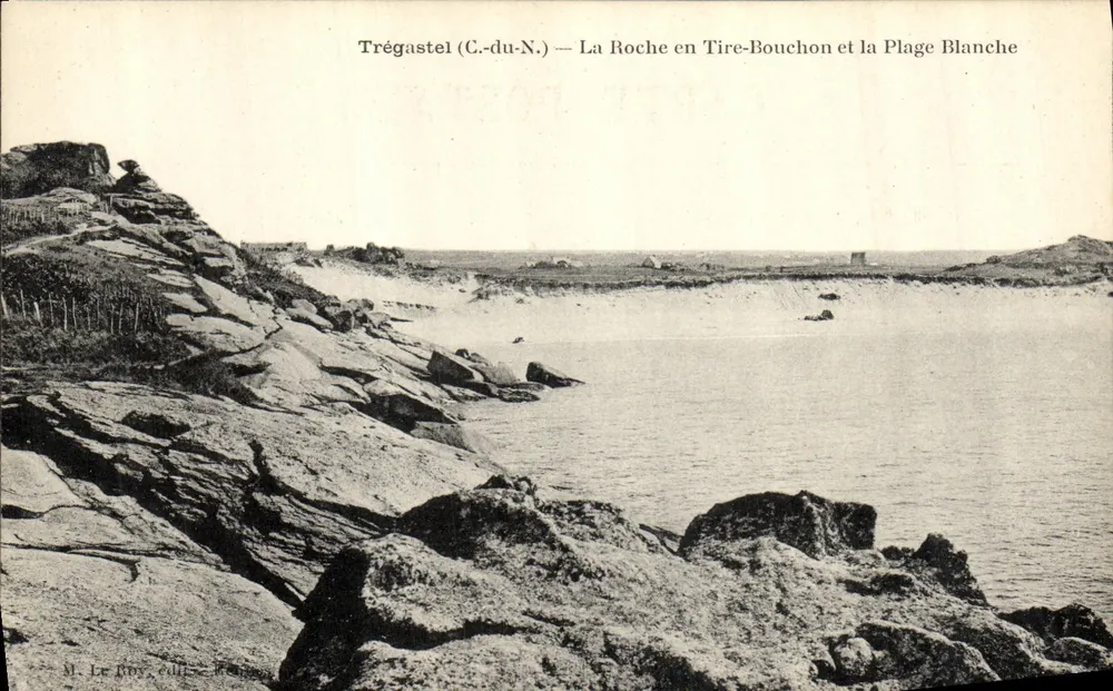 Trégastel (C.-du-N.) — La Roche en Tire-Bouchon und la Plage Blanche — M. Le Ruy, Verleger - Vorderseite