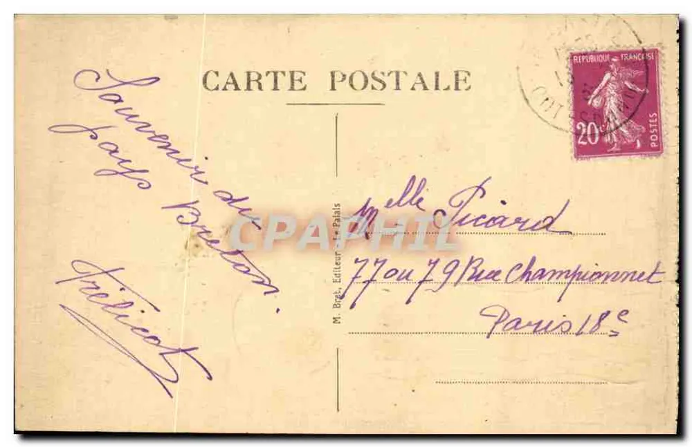 TREGASTEL (C.-du-N.) — La Chapelle extérieure — Castel Ste-Anne, éditeur M. Brich, Paris - Rückseite