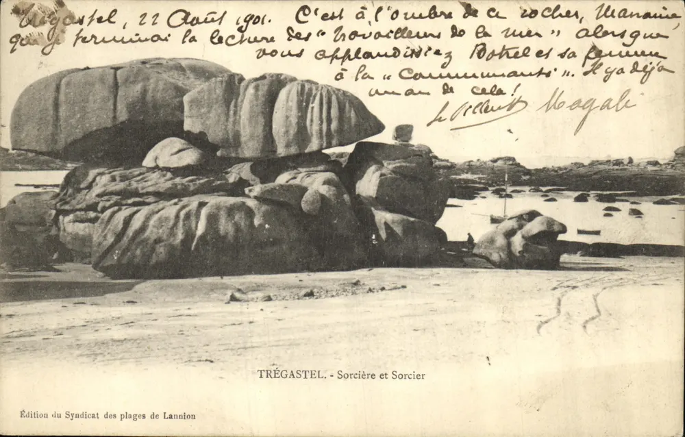 Trégastel - Bruxa e Bruxo — Edição do Sindicato das Praias de Lannion - Frente