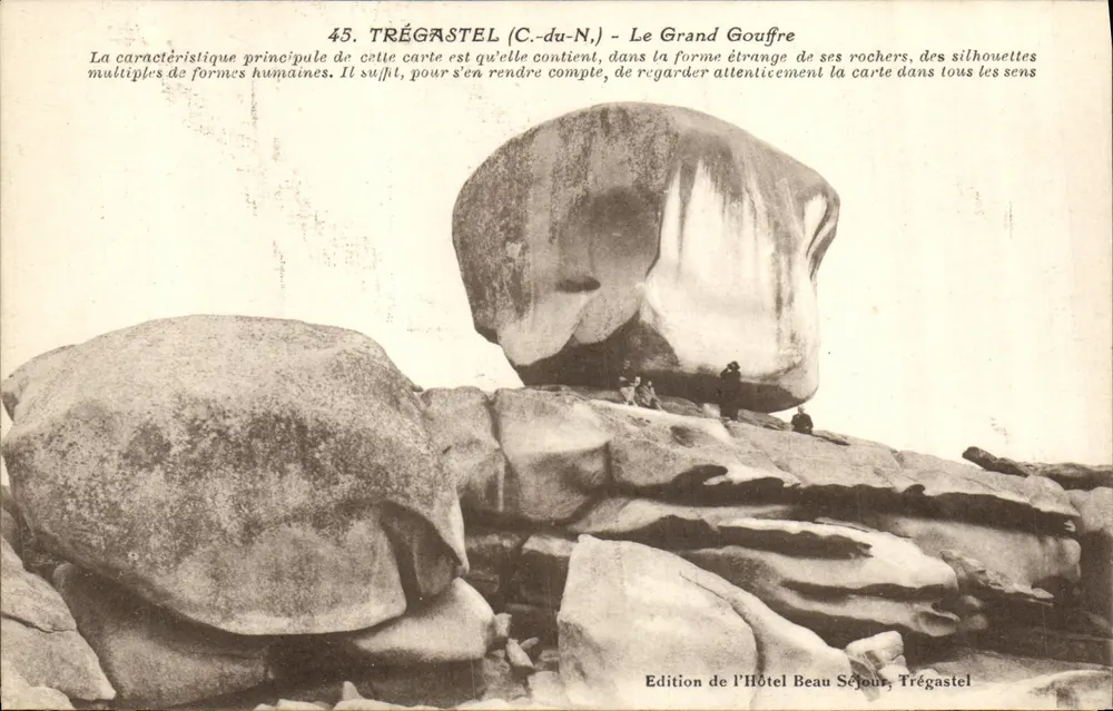 Trégastel (C.-du-N.) - Le Grand Gouffre — Edição do Hotel Beau Séjour - Frente