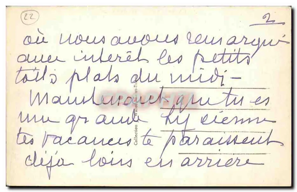 Trégastel — Na Praia — A.W. 7684 - Verso