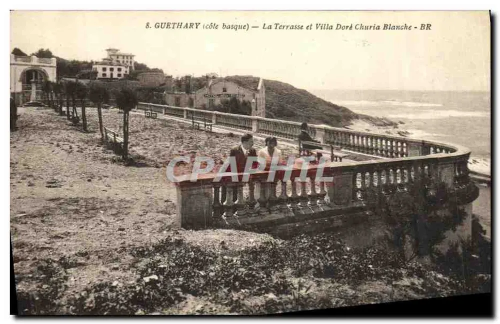 Guethary (costa vasca) — La Terrasse y Villa Doré Churia Blanche — Bloc Frères, Burdeos - Anverso