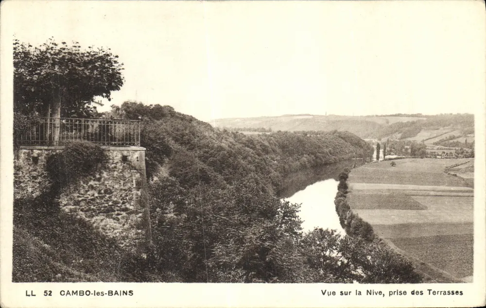 Cambo-les-Bains — Blick auf den Fluss Nive, vom Terrassen aus aufgenommen — LL 52 - Vorderseite