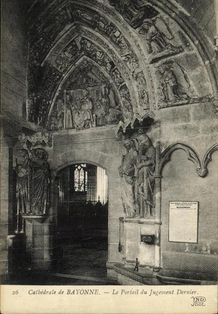 Kathedrale von BAYONNE — Das Portal des Letzten Gerichts — Montceau-les-Eaux, J. N.D. Phot. - Vorderseite